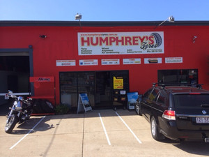 HUMPHREY'S TYRES Pic 2 - Look for the red building tyres and flags you cant miss us See you at Humphreys Tyres