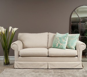 Sofa Studio Pic 3 - Highlands Double Sofa Bed in Linen