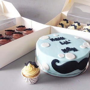 Holly Eloise Gardiner Pic 3 - Moustache Cupcakes and Fondant Birthday Cake