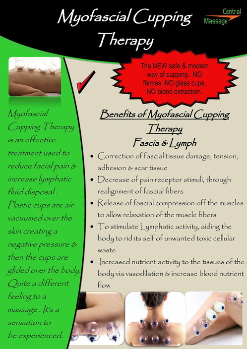 Central Massage Hamilton Pic 1 - Myotherapy Cupping