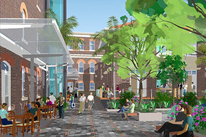 88 Limestone Pic 2 - An artists impression of the 88 Limestone courtyard dining cafe and retail shopping precinct