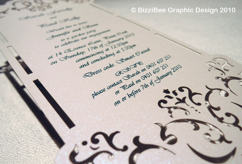 BizziBee Graphic Design Pic 2 - Sarah and Paul Single sheet vintage design laser cut