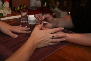 AIsis Beauty & Day Spa Pic 4 - French Nails Acrylic Very Natural Also available is Shellac