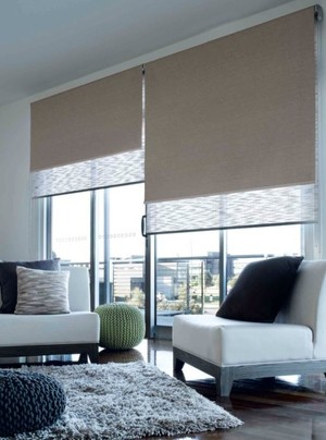 CQ Curtains Plus Pic 2 - Duel Linked Roller Blinds