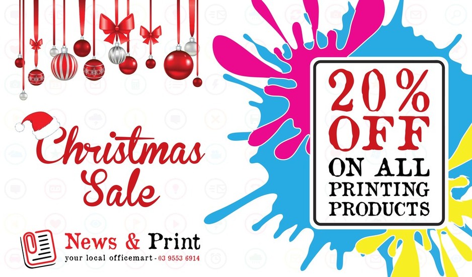 News & Print Pic 1 - Christmas Sale 20 OFF on all printing products