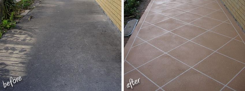 Bay City Concreting & Spray on Paving Pic 1 - Spay on Paving Before After