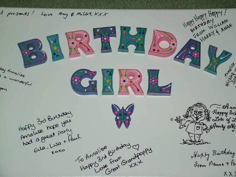 E.M.T Creations Pic 1 - Birthday Girl Signature Canvas