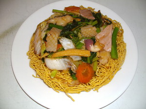 Duy Lianh Vegetarian Restaurant Pic 5 - Soy Seafood Crispy Fried Noodle