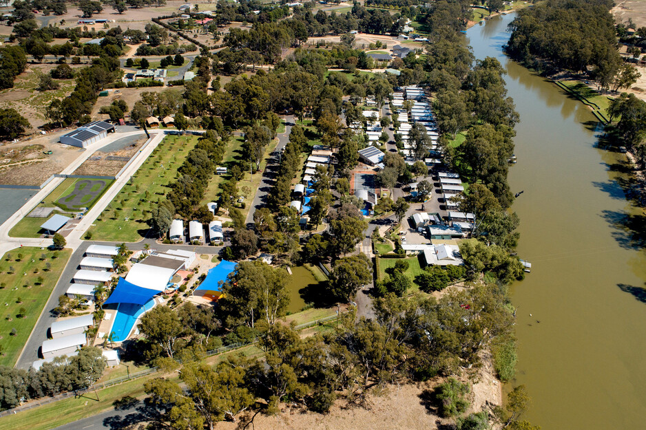 BIG4 Deniliquin Holiday Park Pic 1 - Aerial view of BIG4 Deniliquin