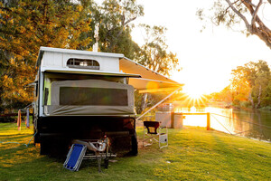 BIG4 Deniliquin Holiday Park Pic 4 - Powered Riverfront Site