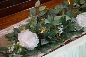 Brides on a Budget South West WA Pic 3 - Beautiful artificial greenery table runners for hire