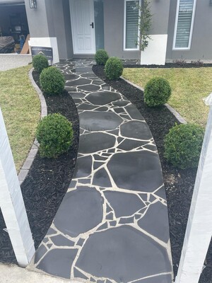 Regal Landscaping Pic 4 - Bluestone crazy paving ashwood by Regal landscaping