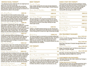 The Beauty Room By Jewls Pic 2 - Treatment Menu Side 2