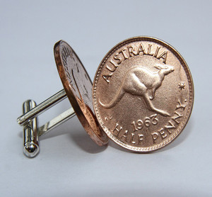 Cuff & Co Australia Pic 3 - Australian Halfpenny Coin Cufflinks