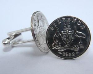 Cuff & Co Australia Pic 5 - Australian Sixpence Coin Cufflinks