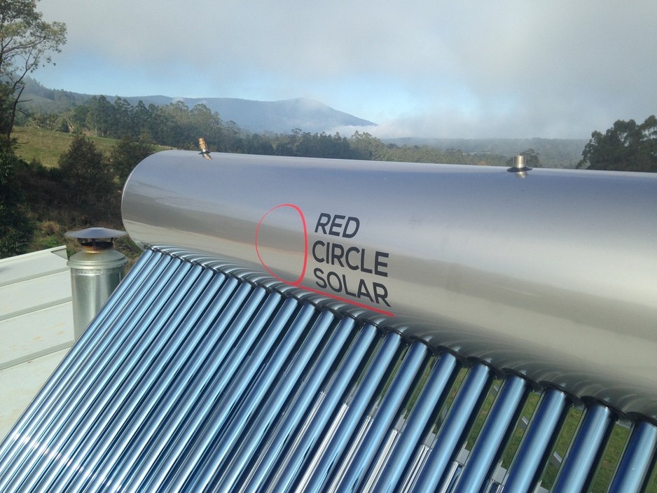 Solar Flow Services Pic 1 - 250ltr Stainless steel tank with 30 evacuated tubes Toolangi Victoria 3777