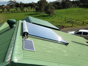 Solar Flow Services Pic 3 - 30 evacuated tube retro fitted to an existing electric tank Cardinia Victoria