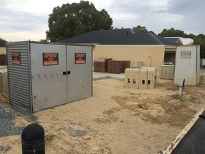 Speedy Portable Toilet Hire Pic 3 - Builders cement shed and portable toilet Perth and all suburbs