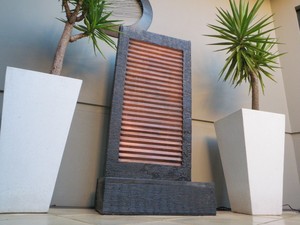 The Water Feature Shop Pic 4 - Zig Zag Copper Wall Water Feature