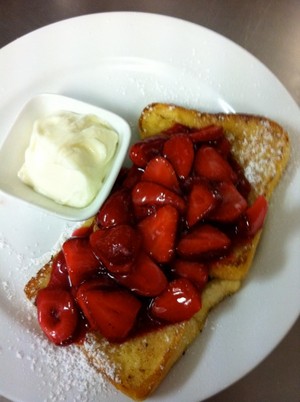 Maggie's at Potts Point Pic 3 - French Toast with strawberries and homemade yoghurt