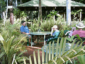 Tumbling Waters Holiday Park Pic 1 - Tumbling Waters Holiday Park garden bar