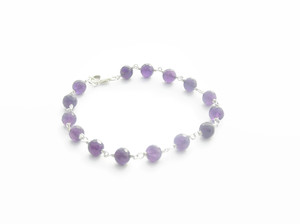 Caz's Creations Pic 4 - Faceted Amethyst and Sterling Silver Bracelet