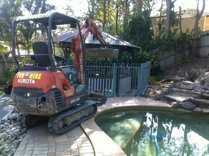 Mini Bobcat Excavator Tipper Hire Brisbane Ipswich Pic 2