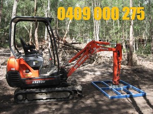 Mini Bobcat Excavator Tipper Hire Brisbane Ipswich Pic 4