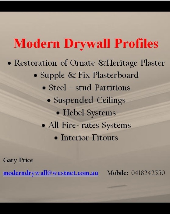 Modern Drywall Profiles Pty Ltd Pic 1