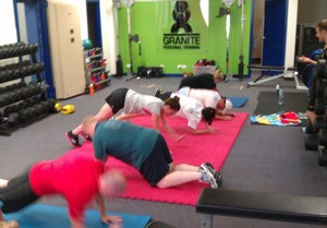 Granite Personal Training Pic 3 - Serious core strength training to finish a boxing class