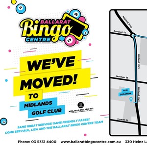 Ballarat Bingo Centre Pic 3 - We have moved but not too far Its only 15km up the road