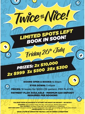 Ballarat Bingo Centre Pic 4 - Our biannual 10000 special Book in now