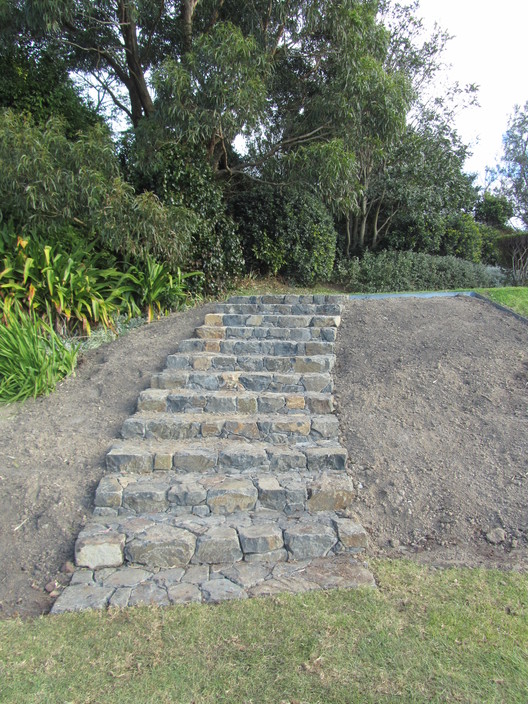 Vista Landscapes And Stone Work PTY LTD Pic 1 - Curved Blue Stone steps