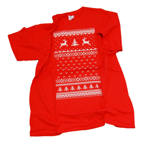 Ugly Christmas Sweater Tees Pic 1 - Reindeer