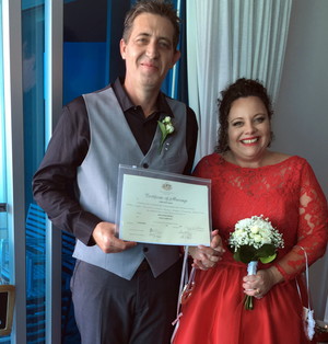 Dawn Hickey Civil Celebrant Gold Coast Pic 4 - Married at the Hilton 45 floor above the Sea