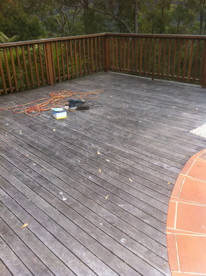 A1 Deck Restoration Pic 3 - Outdoor Deck 2 Before restoration