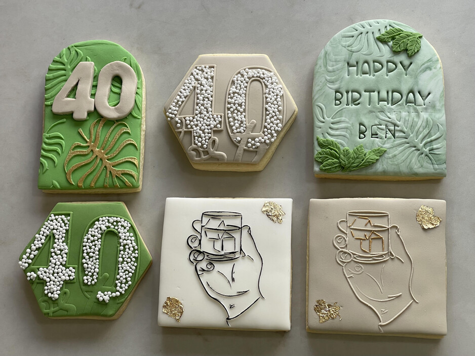 Sophia's Cookie Creations Pic 1 - Adult Happy 40th Birthday Cookies