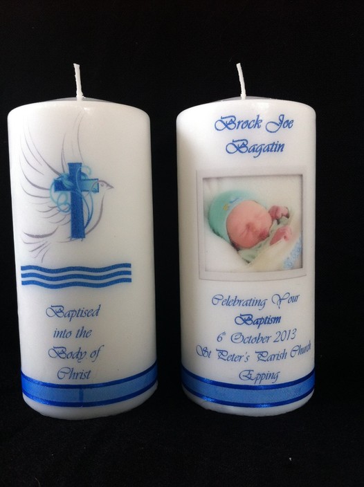 Candles Personalised For You Pic 1 - Candles Personalised For You Baptism candle