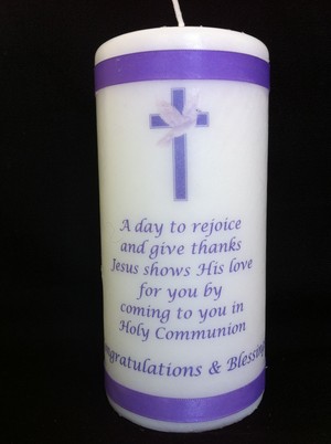 Candles Personalised For You Pic 2 - Candles Personalised For You Holy Communion candle