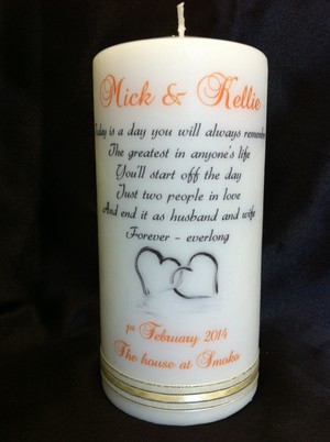 Candles Personalised For You Pic 3 - Candles Personalised For You Wedding candle