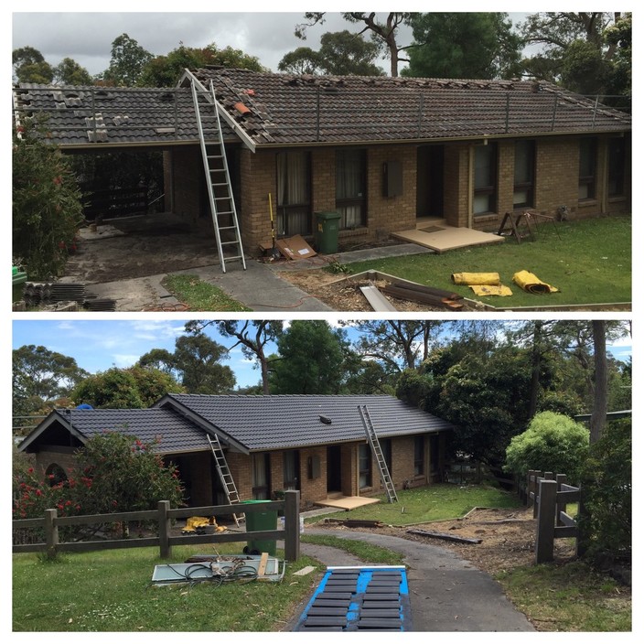 Southeastern Roof Tiling Pic 1 - Restoration during and after