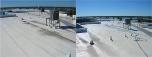 XXtreme Clean Pic 2 - High Pressure Cleaning on Commercial roofing