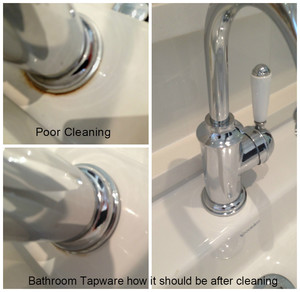 PlusTime Pic 4 - Tapware before quality cleaners and then after quality cleaners have been