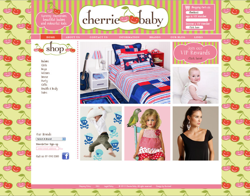 Rooland Design Pic 1 - Web design and development for CherrieBaby We created the branding and developed the look and feel for CherrieBaby