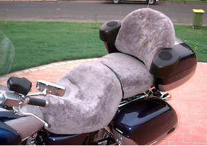 Good Wool Store Pic 2 - Good Wool Store Custom made sheepskin seat cover to suit Honda Valkerie