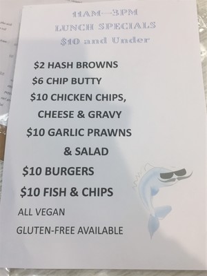 Bliss and Chips Pic 5 - Short Menu