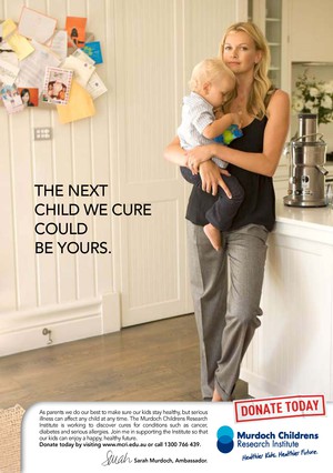 Murdoch Childrens Research Institute Pic 2 - Sarah Murdoch Ad Campaign