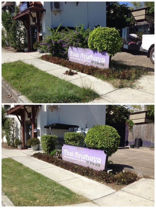 CJ's Lawns & More Pic 1 - Before and After One of our commercial customers