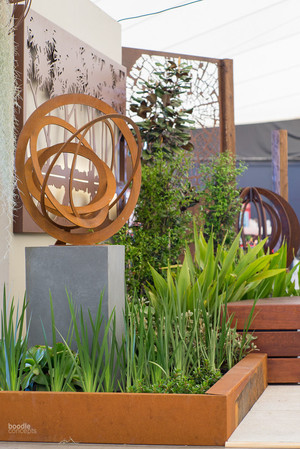 Boodle Concepts Pic 4 - Outdoor laser cut metal art in Melbourne by Boodle Concepts Garden design landscape construction garden maintenance