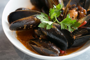 Bayside Diner & Takeaway Pic 3 - Mussels in a velvety tomato sauce